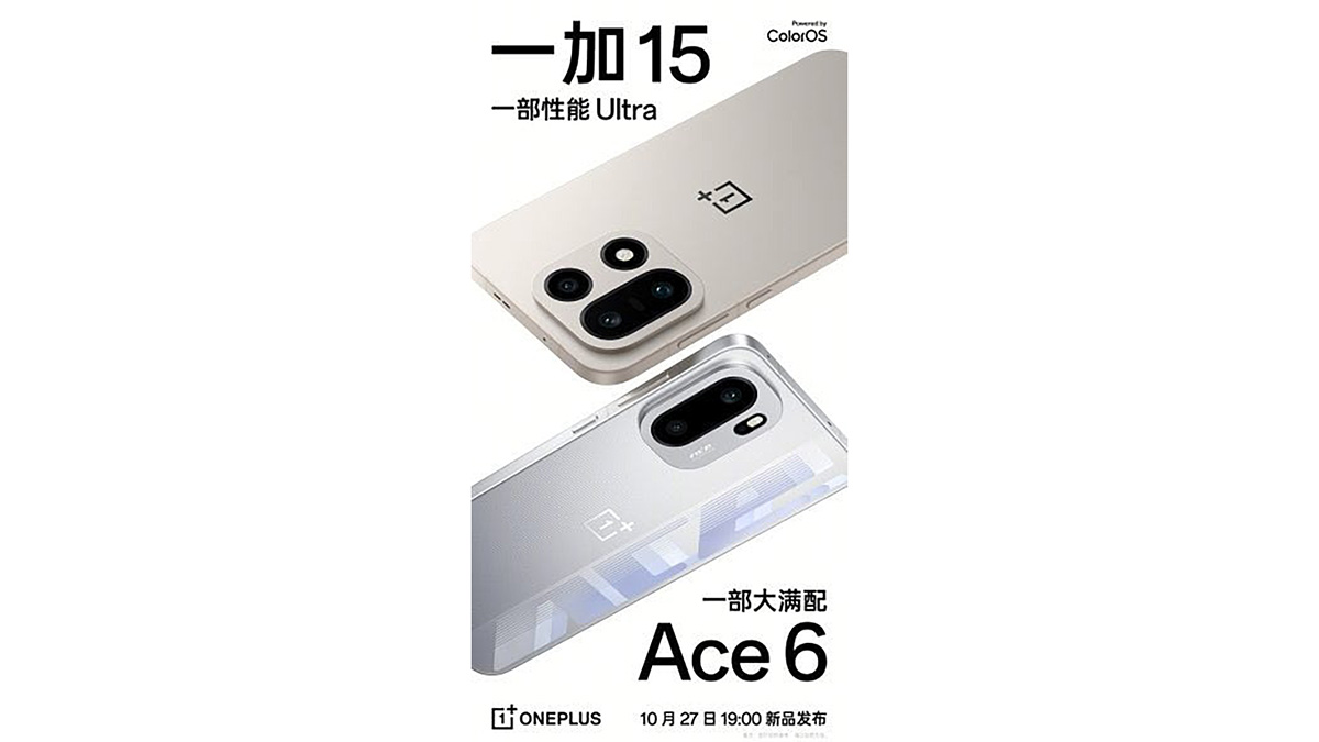 OnePlus 15 và OnePlus Ace 6 sẽ ra mắt vào ngày 27/10