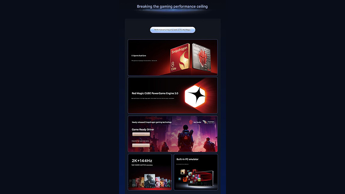 Red Magic 11 Pro sẽ có nhiều tính năng chơi game ấn tượng