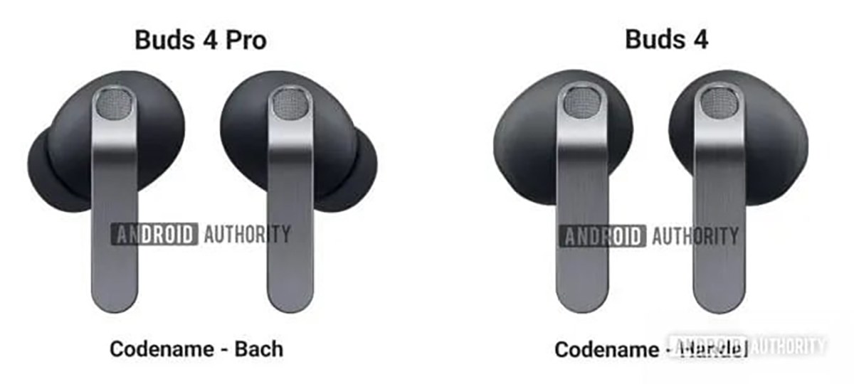 Galaxy Buds 4 có thiết kế giống với Buds 4 Pro