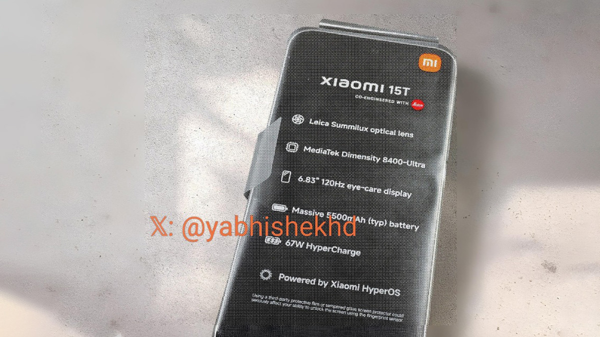 Xiaomi 15T lộ ảnh thực tế, xác nhận dùng chip Dimensity 8400-Ultra, màn hình 120Hz và camera Leica chất lượng