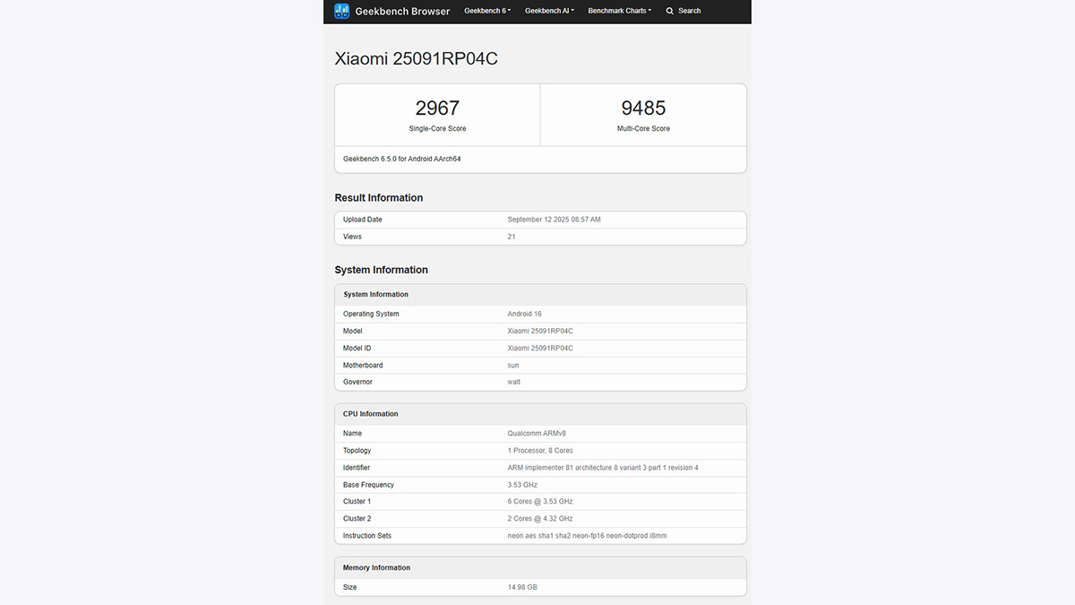 Xiaomi Pad 8 Pro lộ hiệu năng khá tốt trên Geekbench