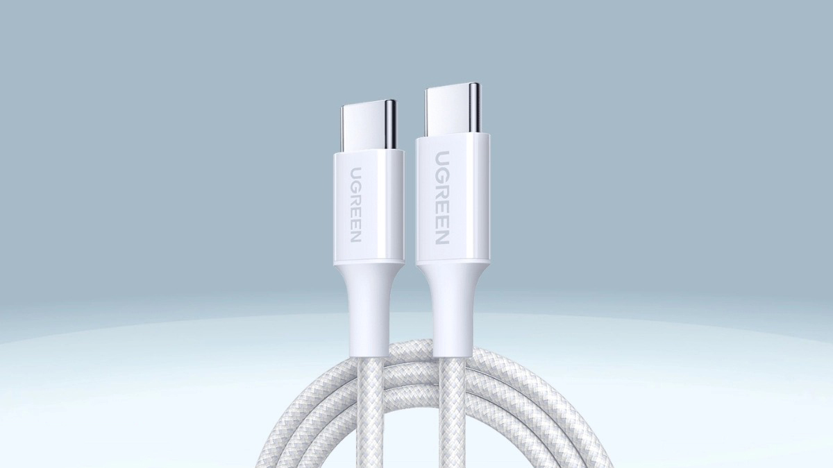 Cáp Ugreen Uno C-to-C 60W màu trắng