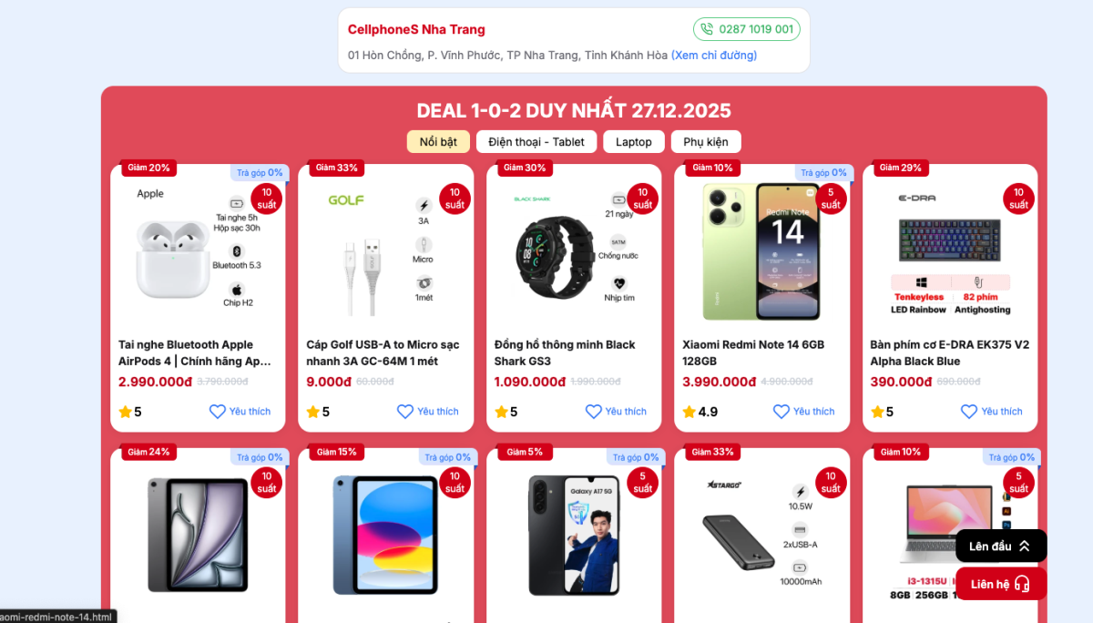 Nhiều deal hot được tung ra nhân dịp CellphoneS khai trương cửa hàng mới