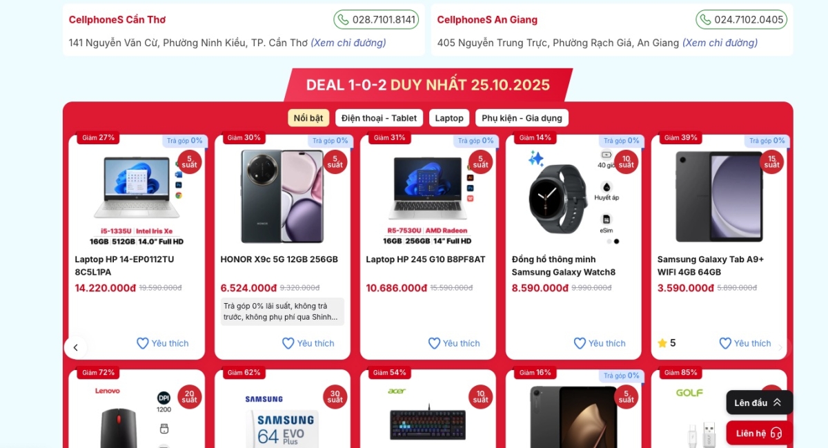 Ưu đãi nhân dịp CellphoneS khai trương cửa hàng mới