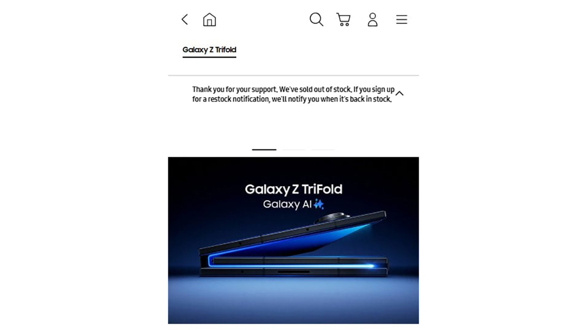 Galaxy Z TriFold bán cháy hàng