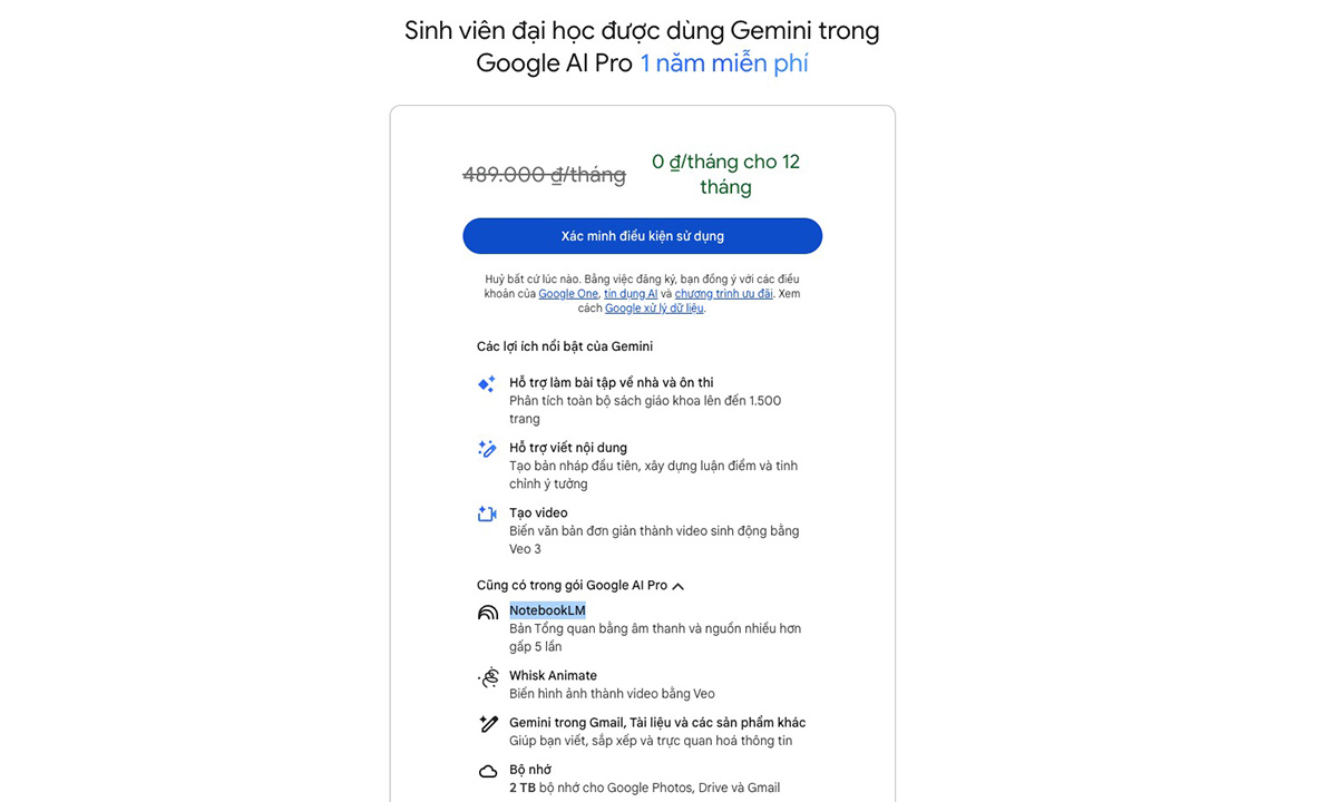 Google One AI Pro mang đến nhiều ưu đãi hấp dẫn