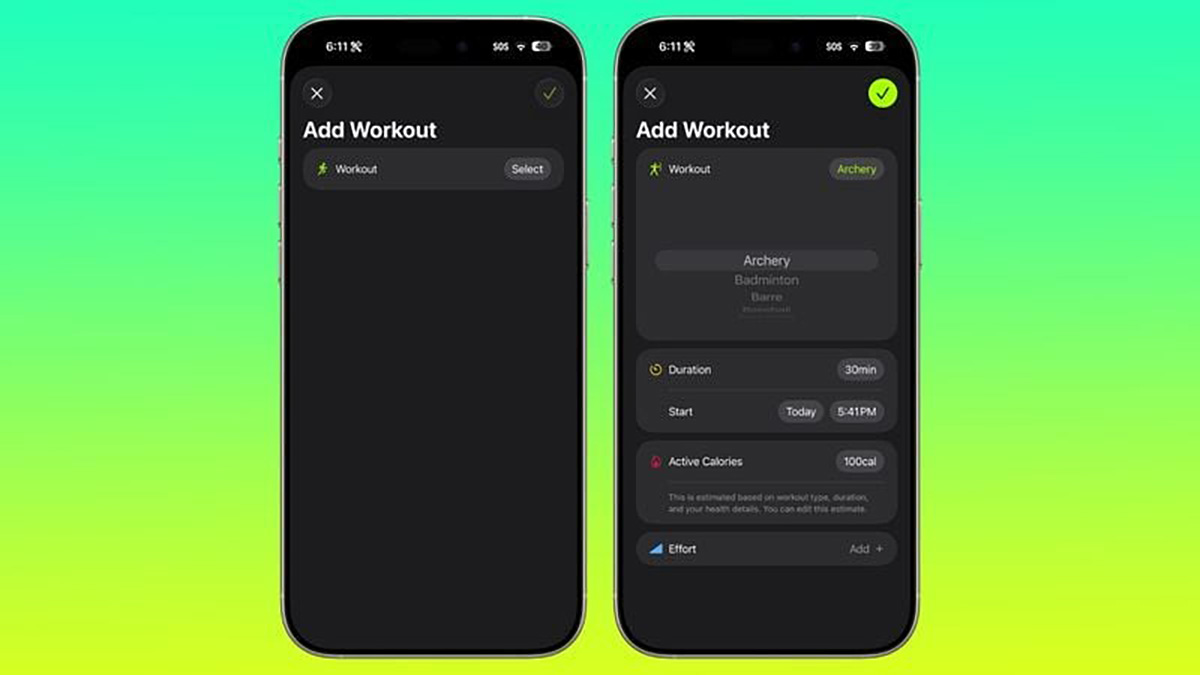 iOS 26.1 beta có gì mới ứng dụng Thể dục