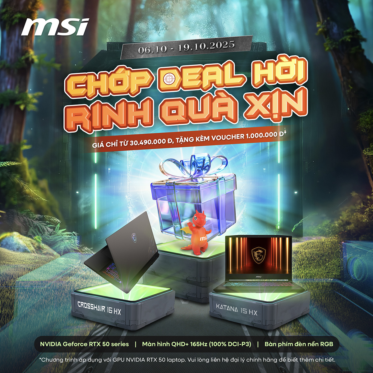 MSI tung khuyến mãi hấp dẫn cho các mẫu laptop gaming của hãng
