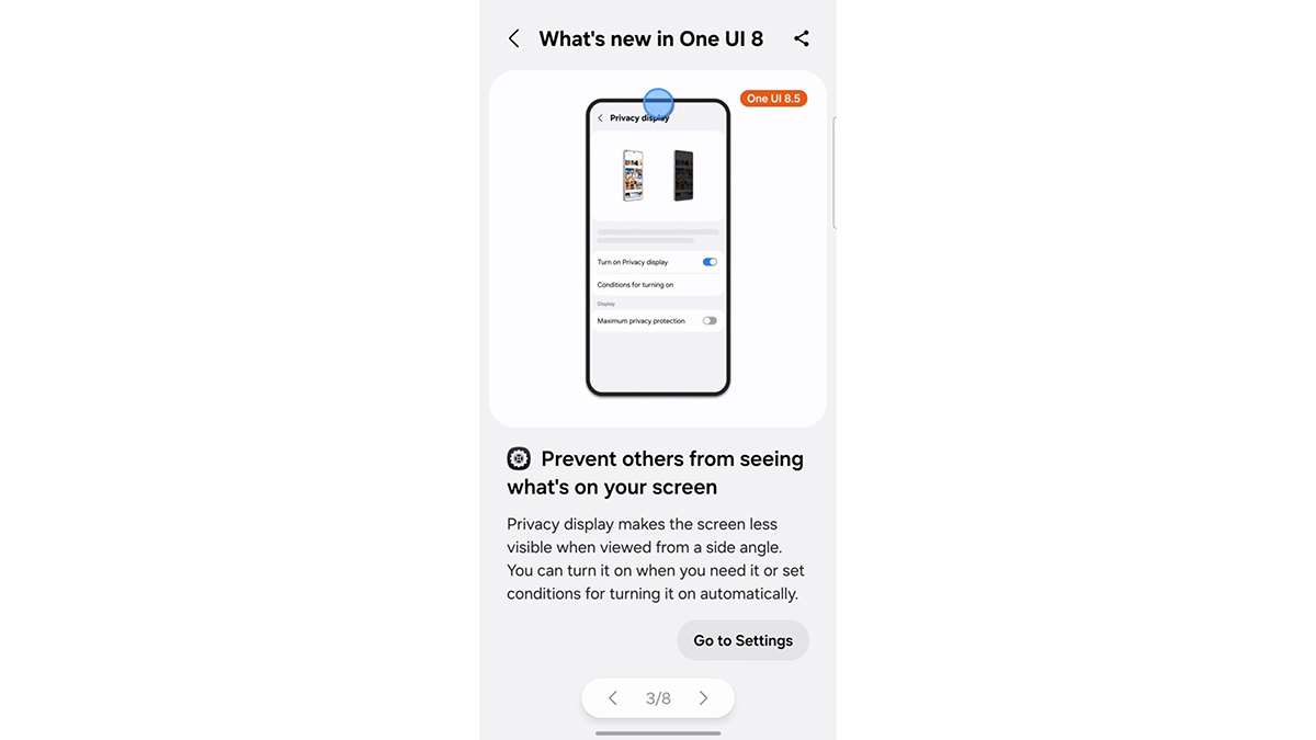 Tính năng màn hình chống nhìn lén của Galaxy S26 Series