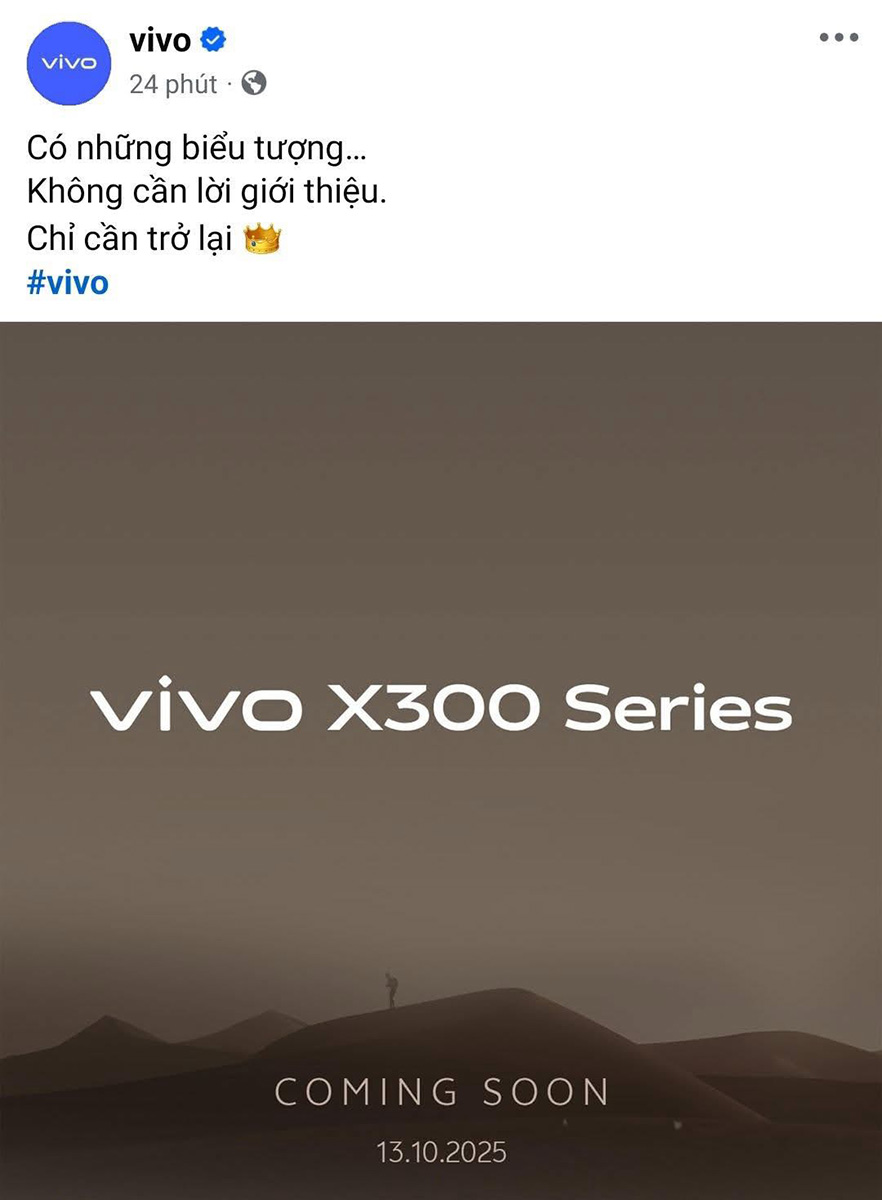 vivo X300 Series sẽ ra mắt vào ngày 13/10