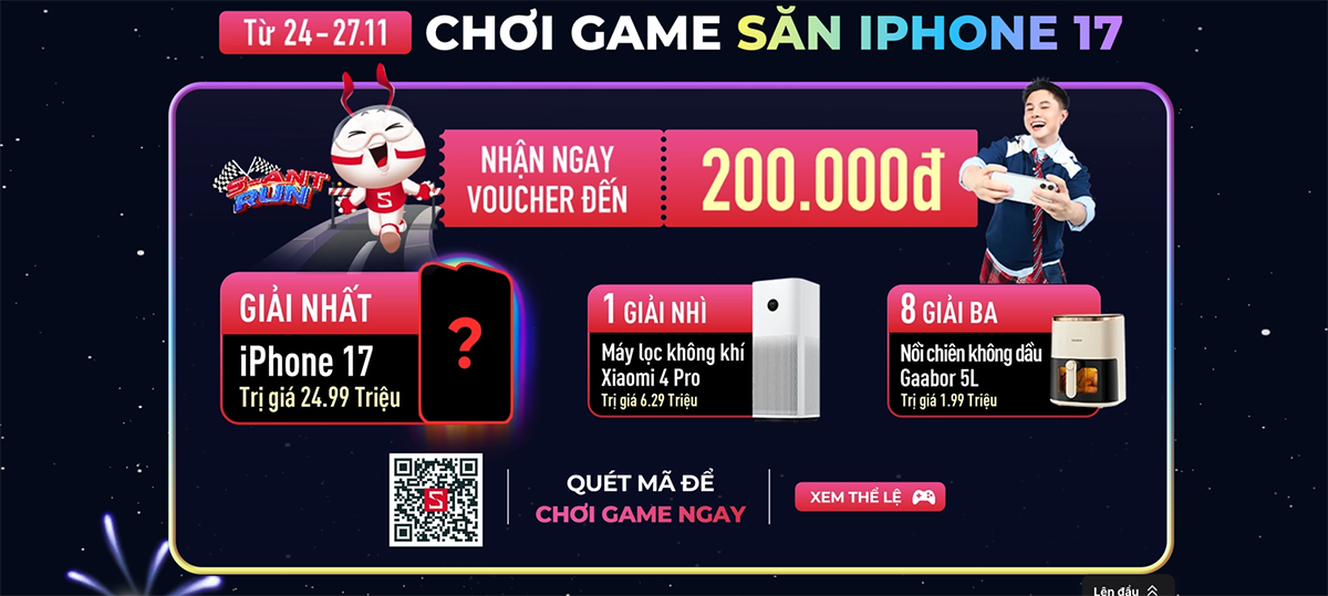 Mini game Black Friday với cơ hội trùng iPhone 17