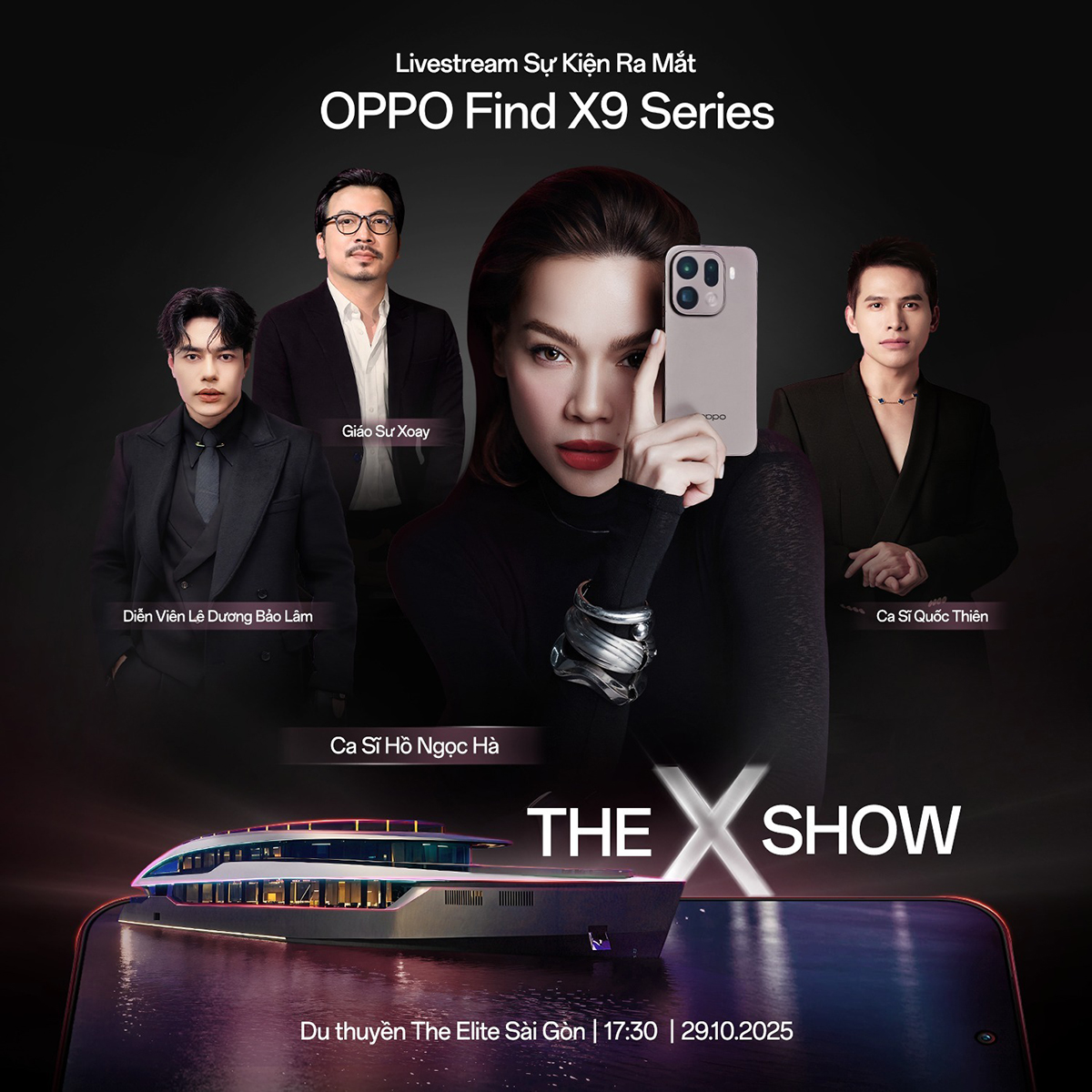 Sự kiện ra mắt OPPO Find X9 Series tại Việt Nam sẽ có sự góp mặt của nhiều nhân vật nổi tiếng