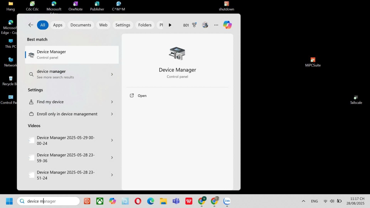 Cách khóa bàn phím laptop bằng Divice Manager bước 1