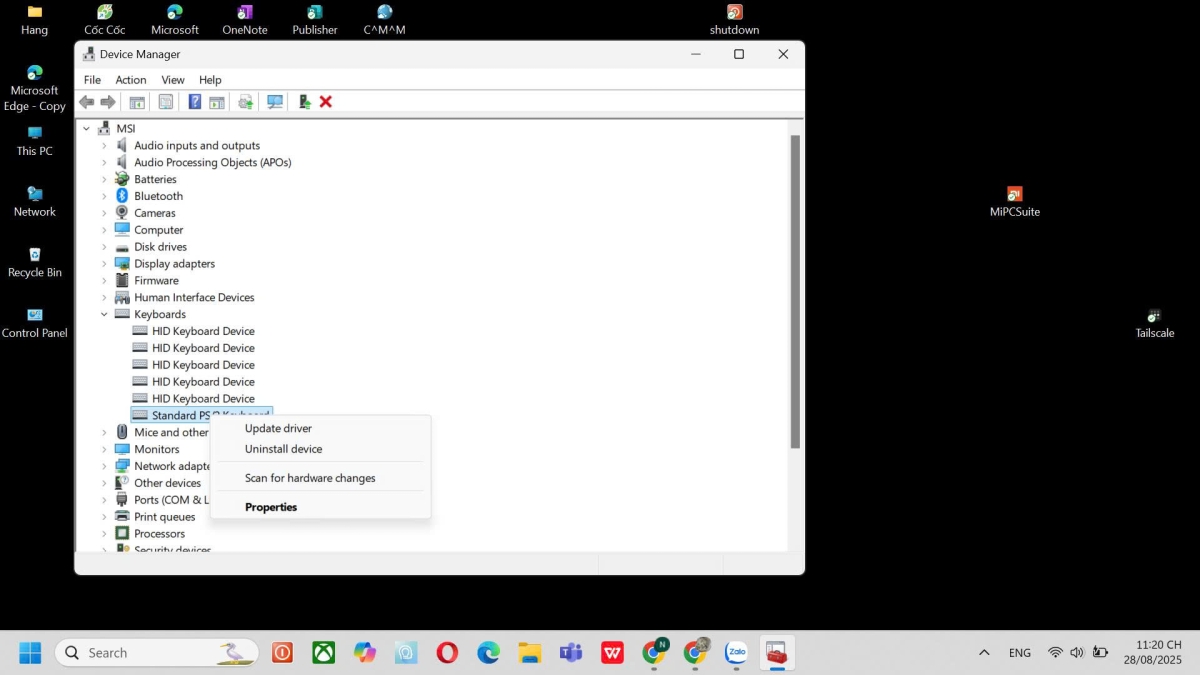 Cách khóa bàn phím laptop bằng Divice Manager bước 3