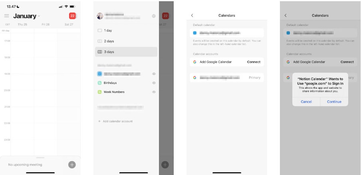 Tích hợp lịch vào ứng dụng Notion Calendar dành cho iOS