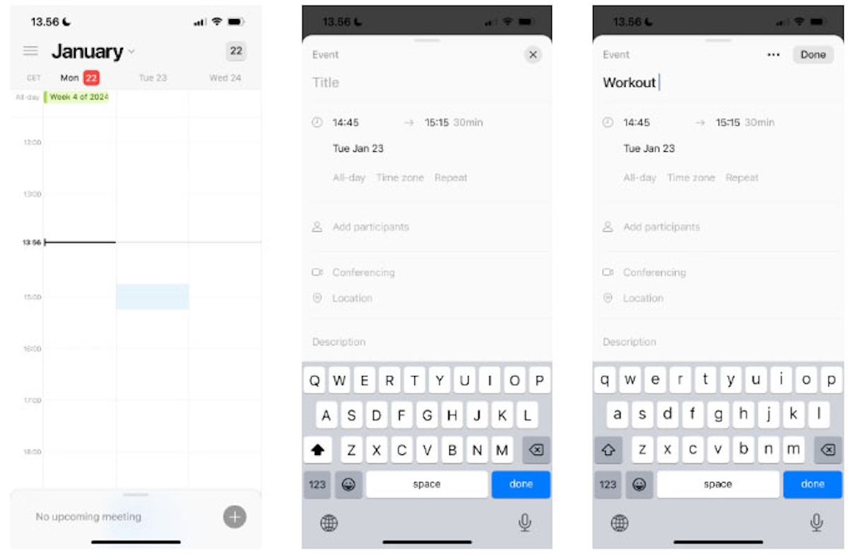 Thêm nhiệm vụ mới trong Notion Calendar