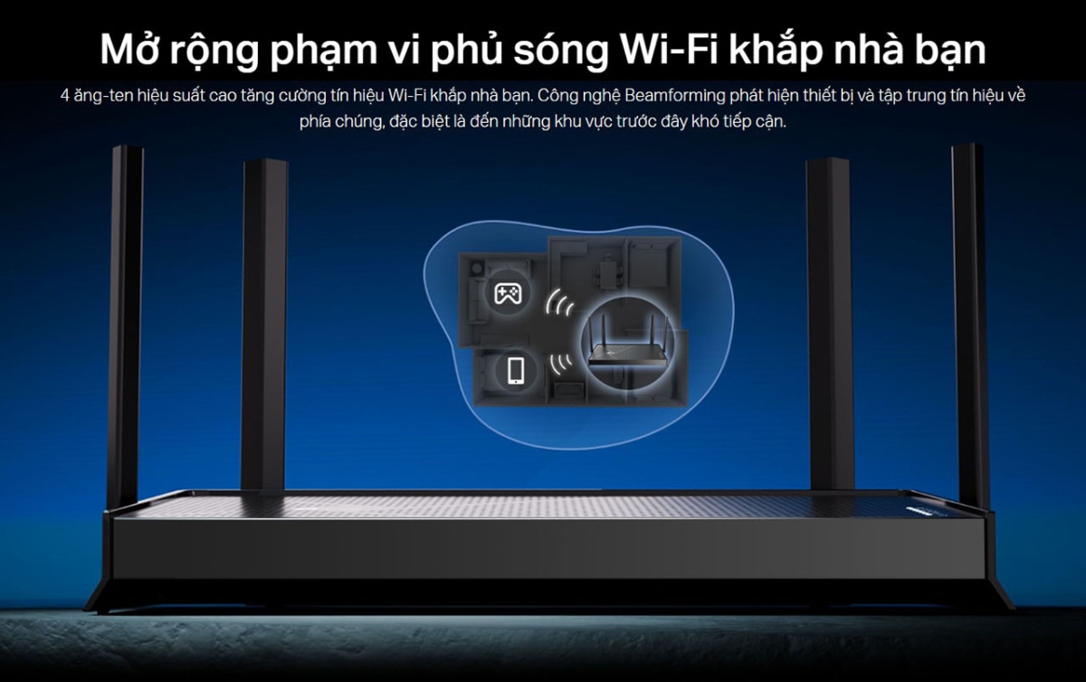 Chiếc router này đã mở rộng vùng phủ sóng một cách hiệu quả