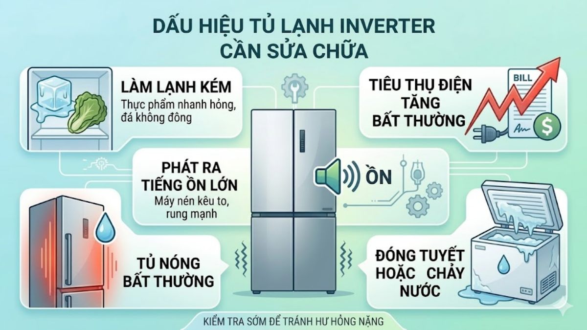 Khi nào tủ lạnh Inverter cần sửa chữa?