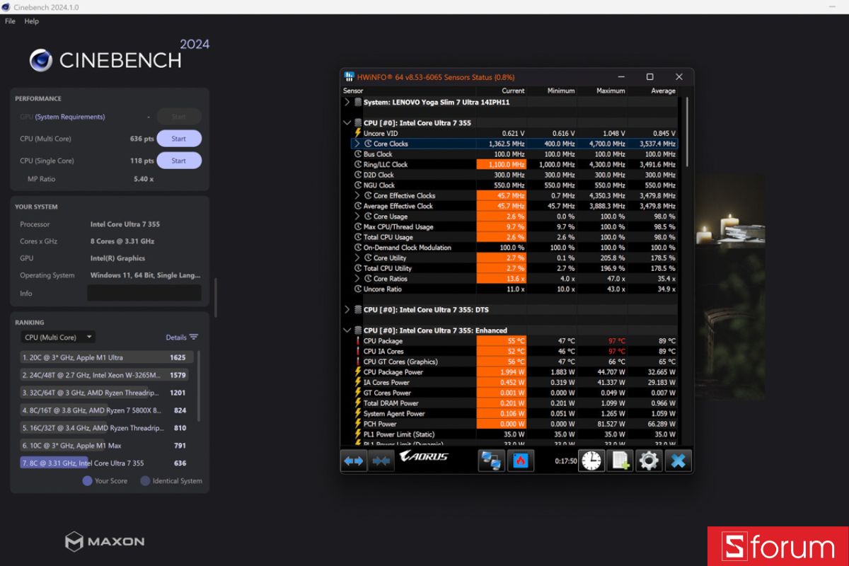 Test CPU trên Cinebench 2024