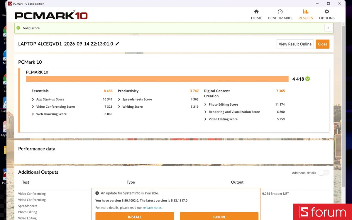 Test hiệu quả làm việc trên PCMark10