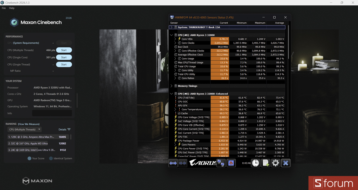 Test CPU trên Cinebench 2026