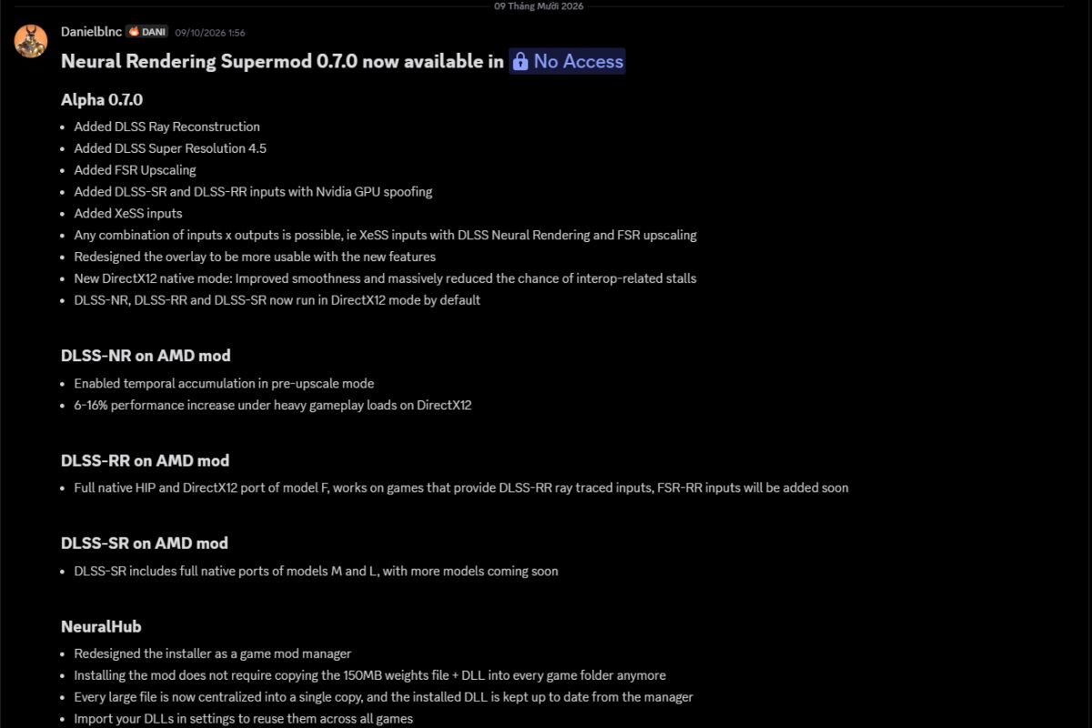 Phiên bản 0.7.0 chỉ dành cho early access