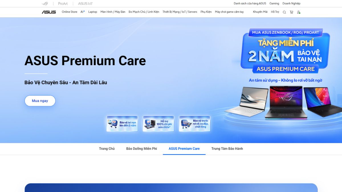 Laptop thường được bảo hành từ 1 đến 2 năm