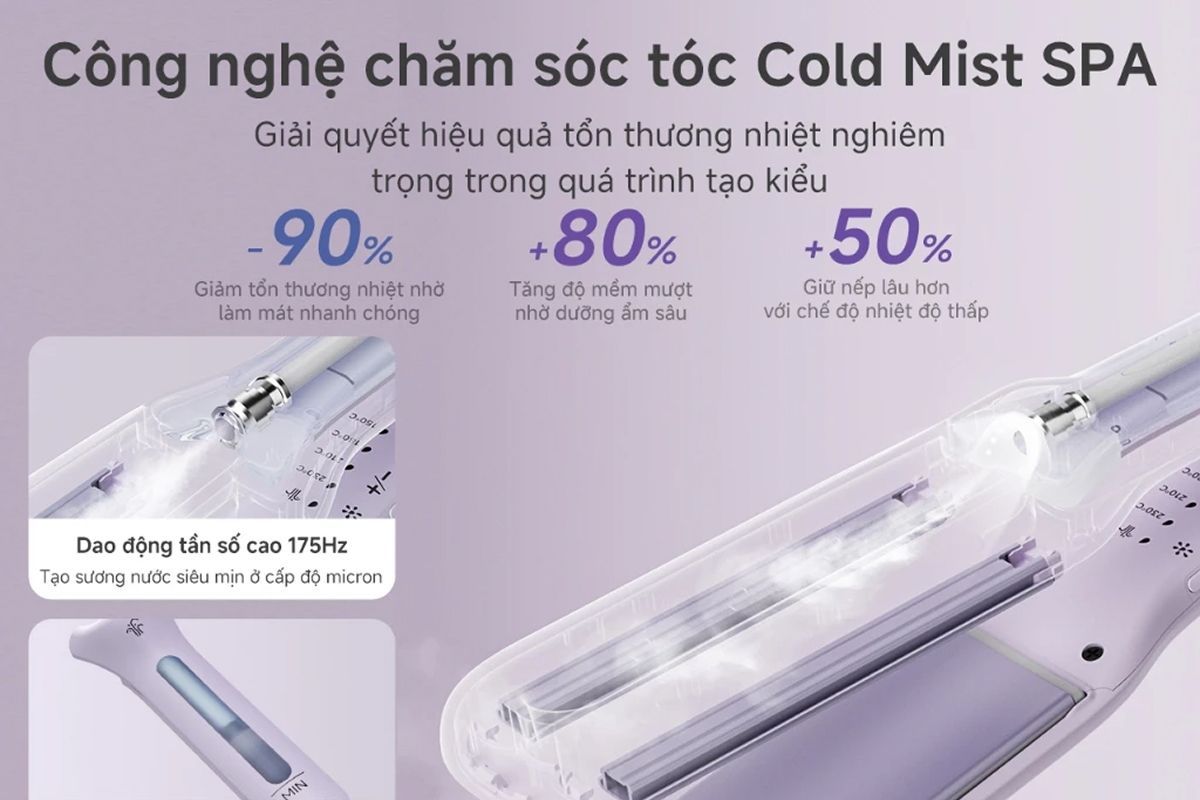 Công nghệ Cold Mist với làn sương mịn 175Hz