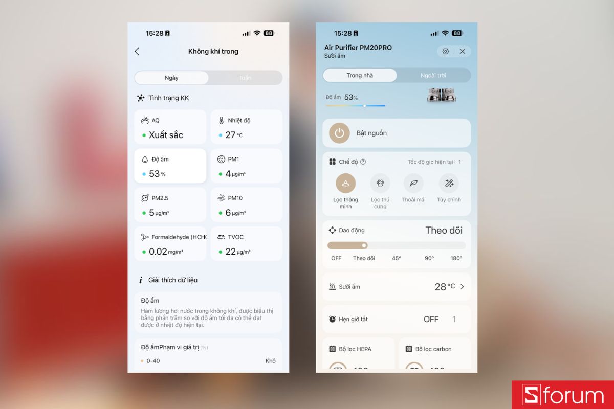 Giao diện ứng dụng Dreamehome