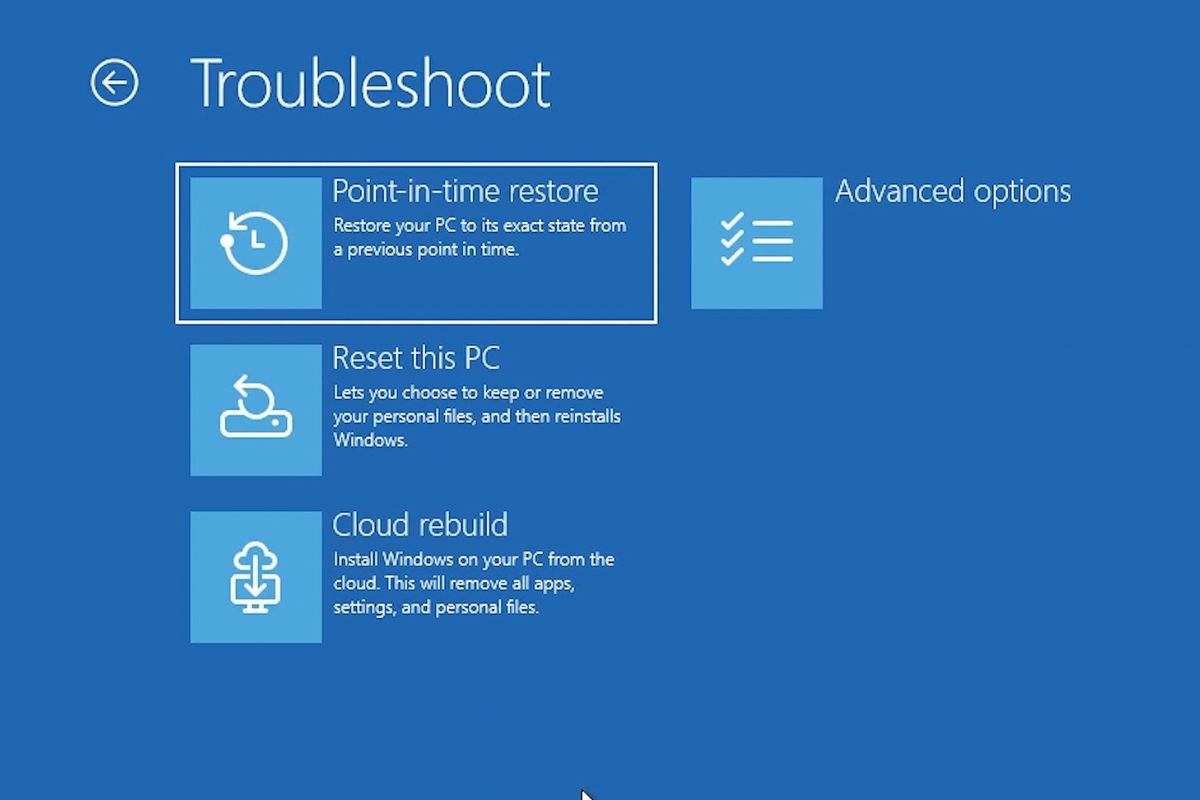Quick Machine Recovery khôi phục lại dữ liệu nhanh chóng