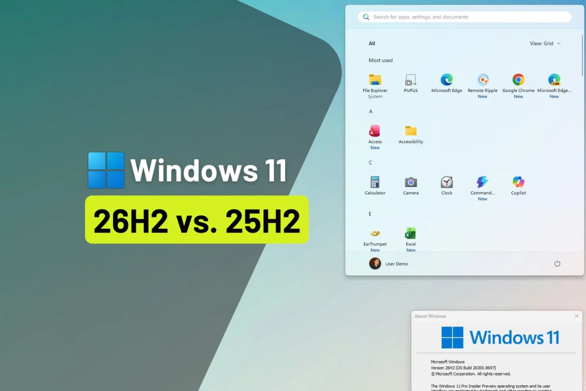 Phiên bản 26H2 khác gì so với 25H2 và 24H2?