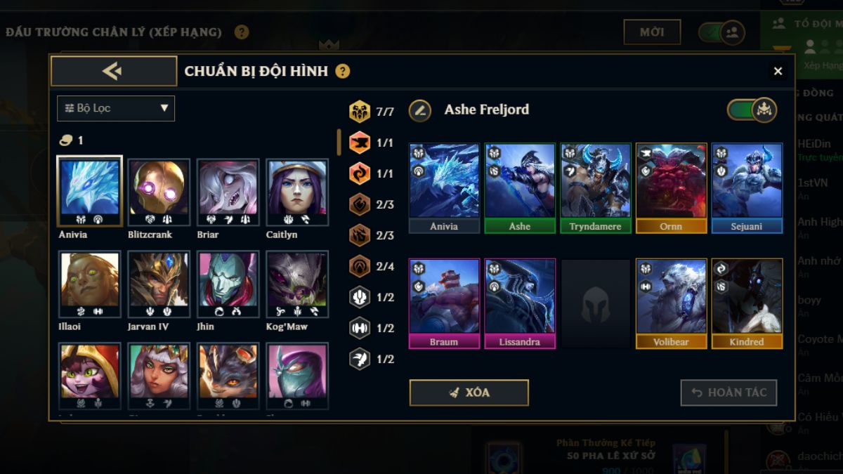 ĐTCL mùa 16: Triển khai đội hình Ashe Freljord