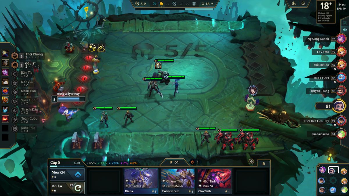 Đánh chuỗi thua bằng Thời Không hoặc Siêu Thú để tích lũy tài nguyên