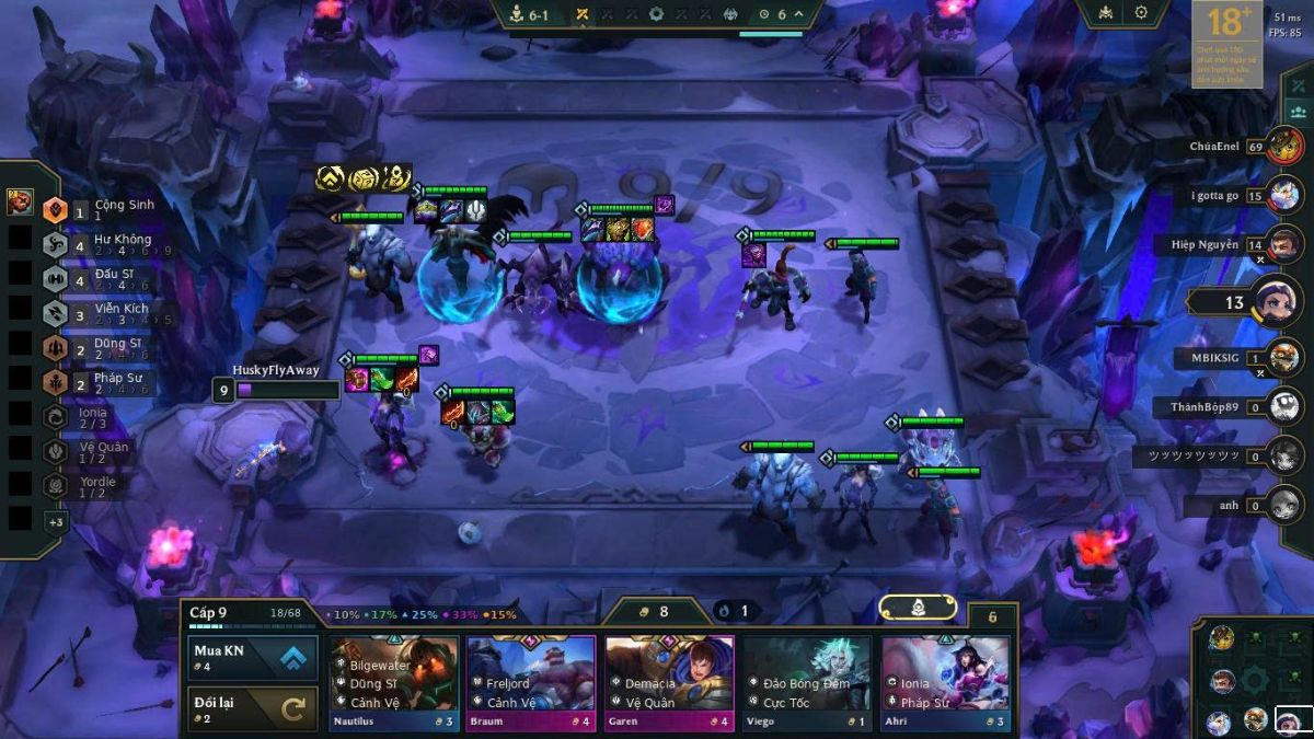 Nâng cấp các tướng 4-5 lên 2 sao để tối ưu sức mạnh đội hình