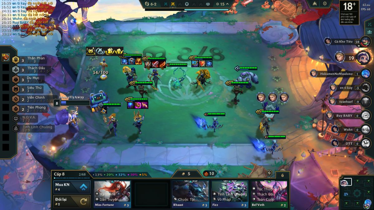 Bổ sung thêm LeBlanc và hoàn thiện khung đội hình ở cấp 8