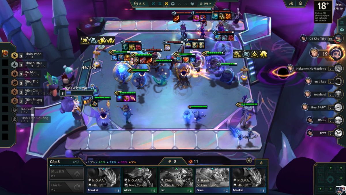 Dễ dàng giành top 1 trước các đội hình 5 vàng mạnh mẽ