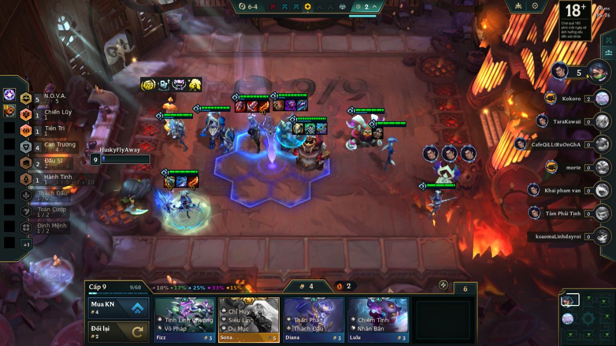 Hoàn thiện khung đội hình ở cấp 9 để cạnh tranh top 1