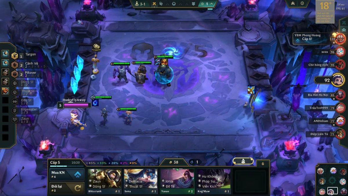 Giữ máu đầu game bằng các vị tướng mạnh