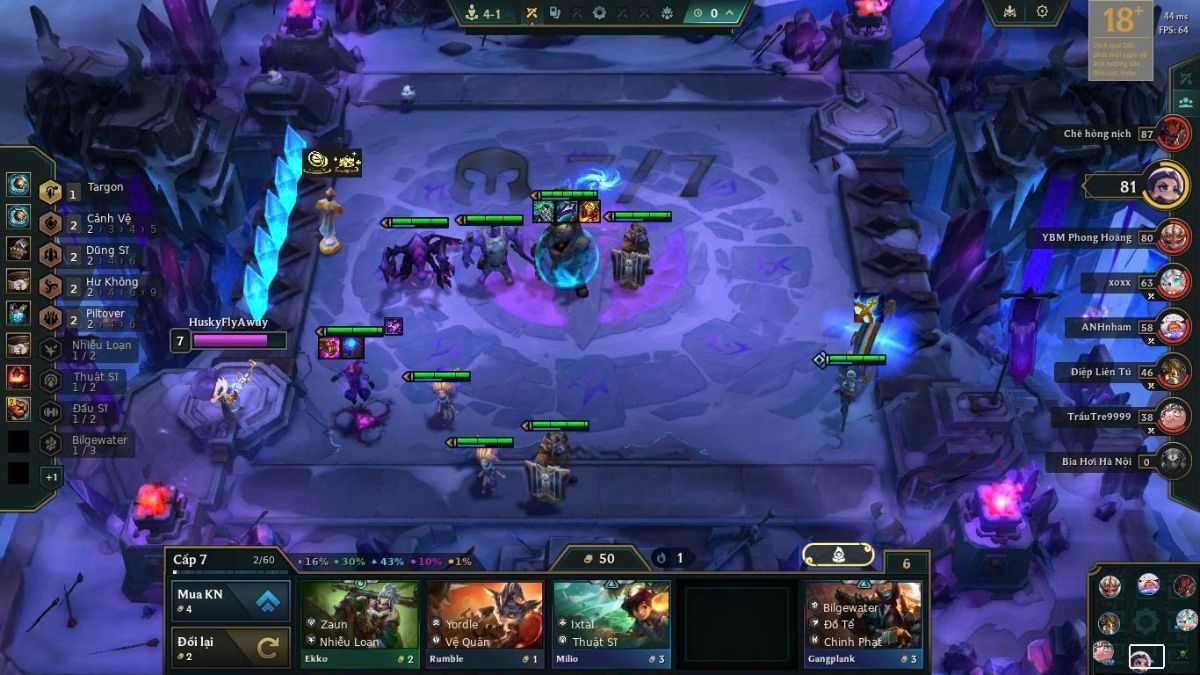 Tích lũy vàng và slow roll với lợi tức ở cấp 7