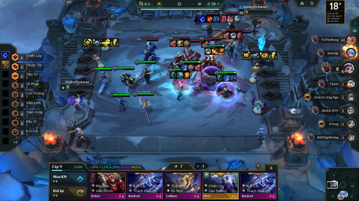 Luôn ưu tiên các trang bị hồi phục cho đấu sĩ