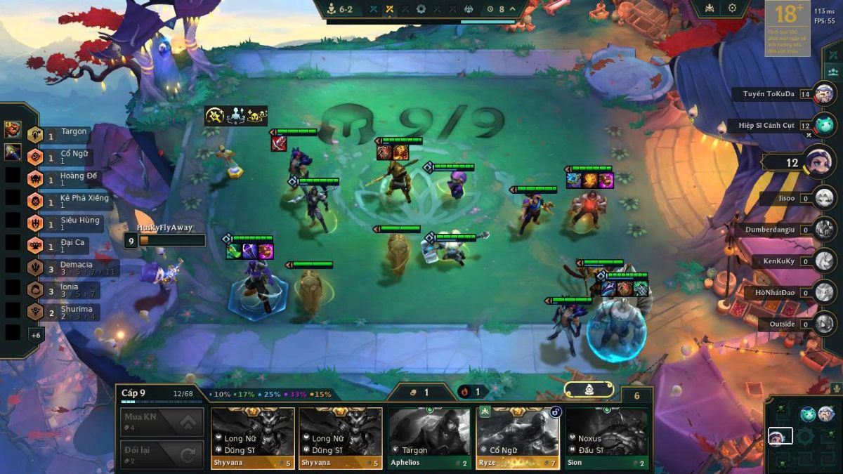 Hoàn thiện form đội hình Ryze Exodia ở cấp 9