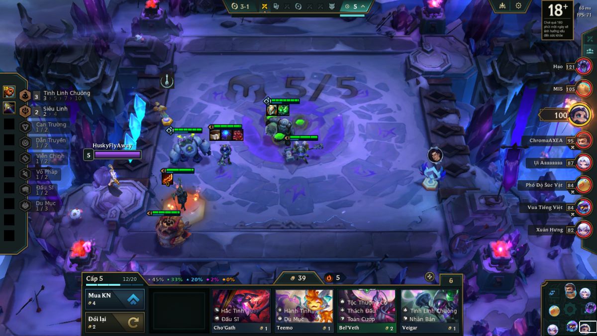 Ưu tiên đánh chuỗi thắng đầu game bằng các tộc hệ mạnh