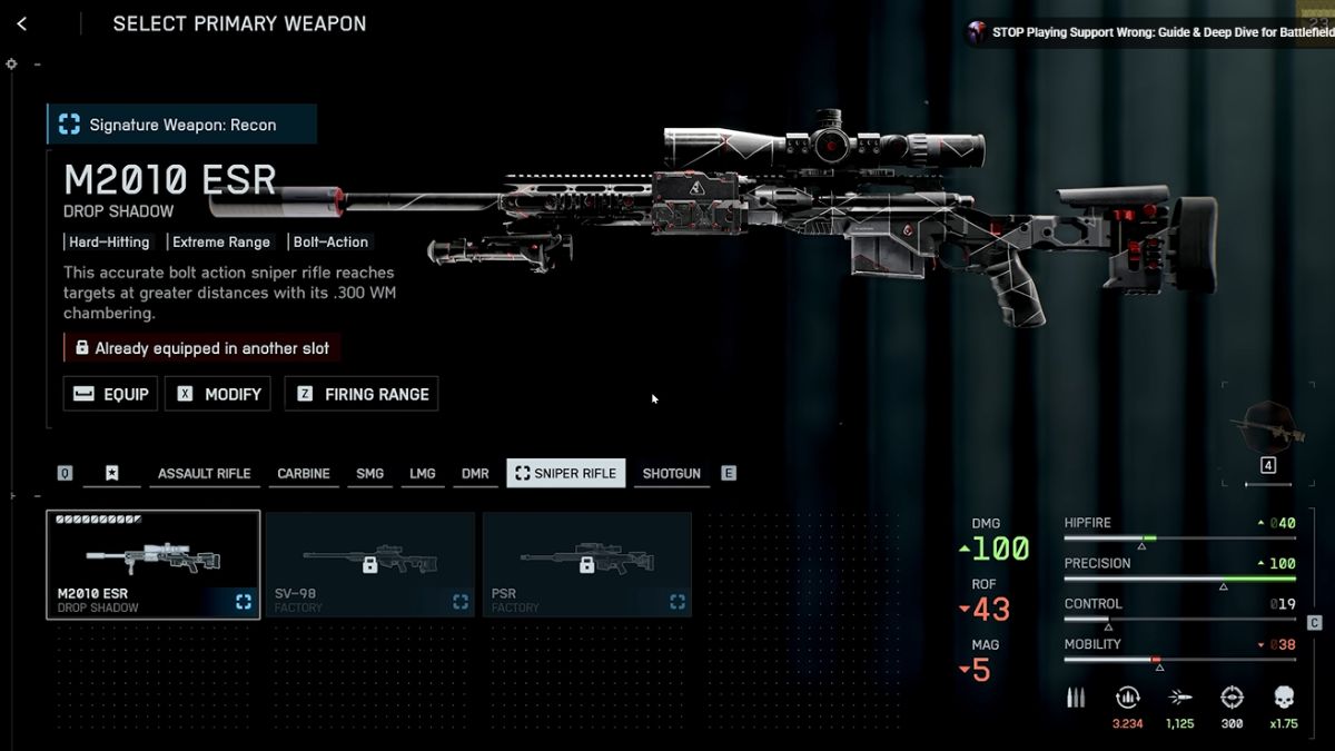 Tất tần tật về lớp nhân vật Recon trong Battlefield 6