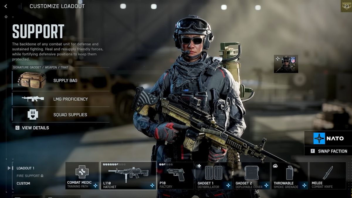 Tất tần tật về lớp nhân vật Support trong Battlefield 6