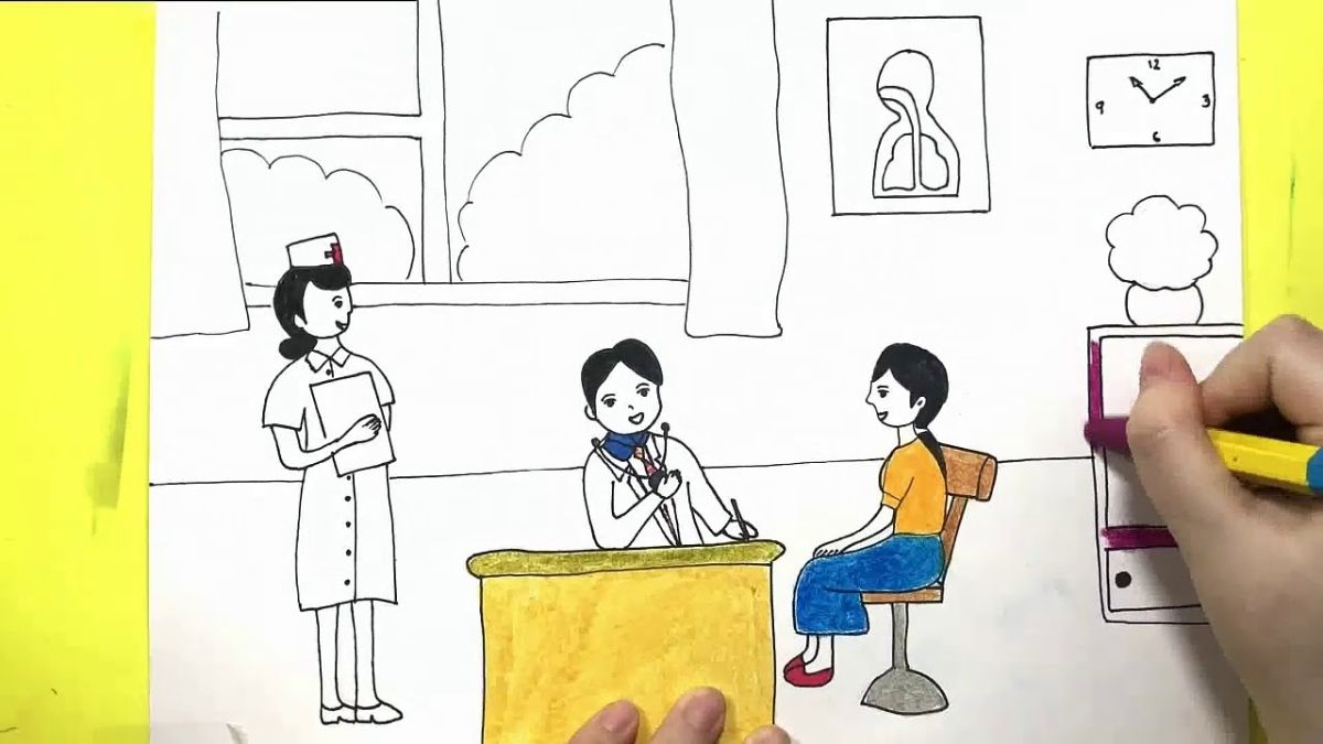 ảnh Vẽ tranh ước mơ của em làm bác sĩ