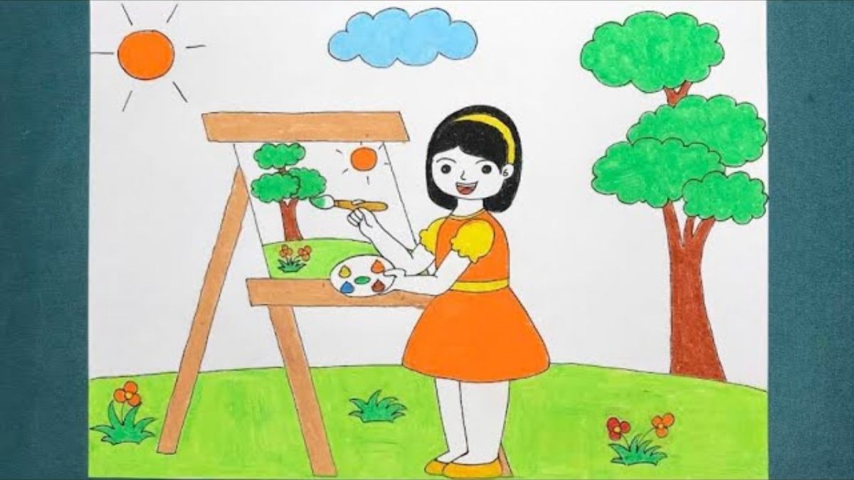 vẽ tranh ước mơ của em làm hoạ sĩ