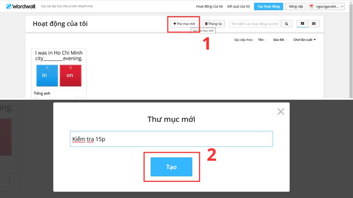 cách Quản lý Wordwall