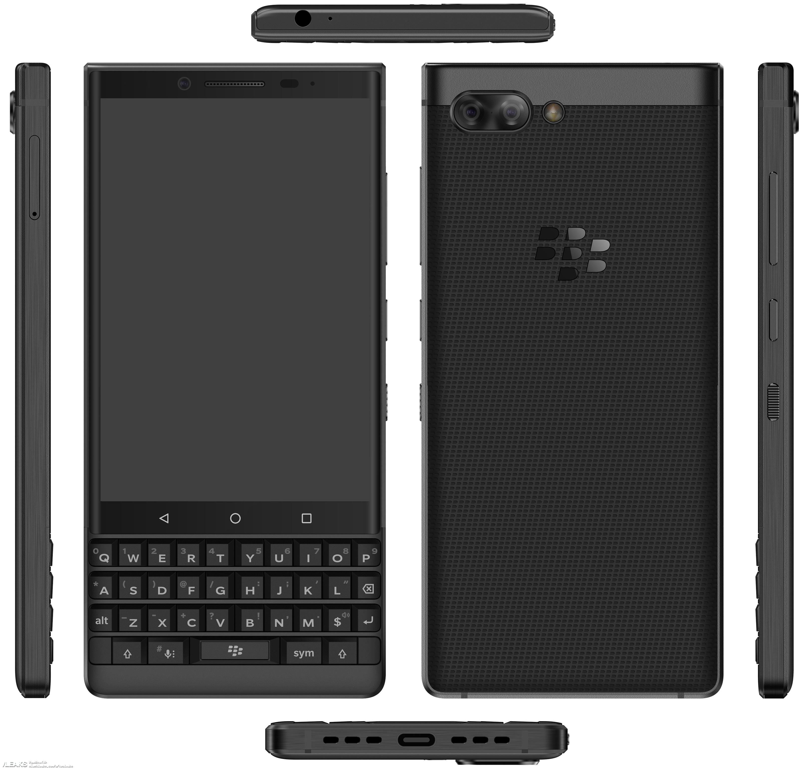 Lộ render hình ảnh của BlackBerry KeyTwo "Athena" với nhiều điểm tương đồng KeyOne