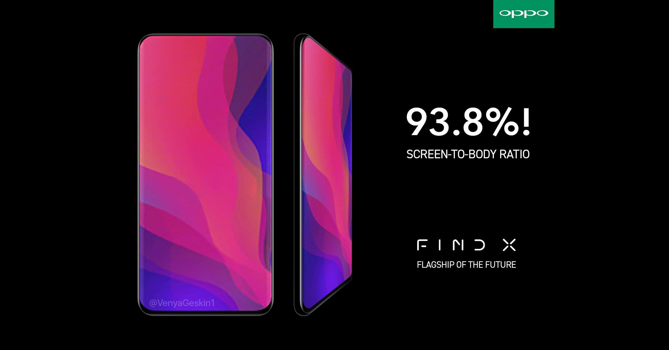 OPPO Find X sẽ có tỷ lệ màn hình cực khủng lên đến 93.8%