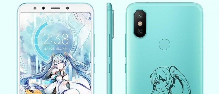 Xiaomi Mi 6X Hatsune Miku lộ diện: Màu xanh cực yêu, giá 7.3 triệu đồng